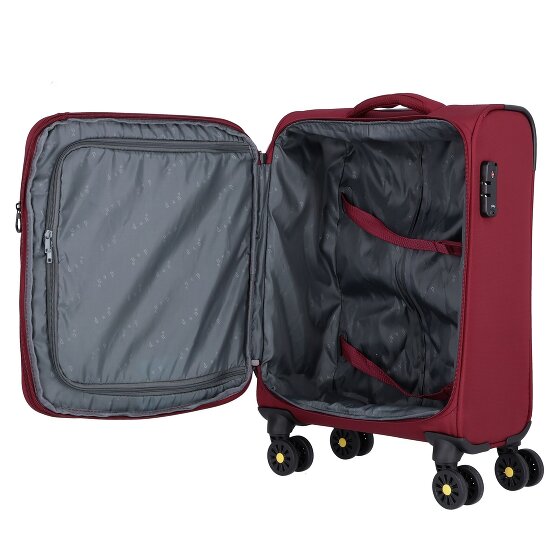 d&n Travel Line 9704 4 ruedas Trolley de cabina S 55 cm Con fuelle expandible