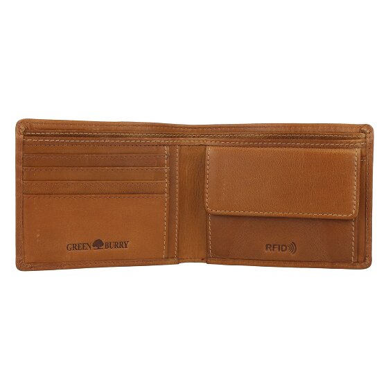 Greenburry Tornado Cartera Protección RFID Piel 12 cm