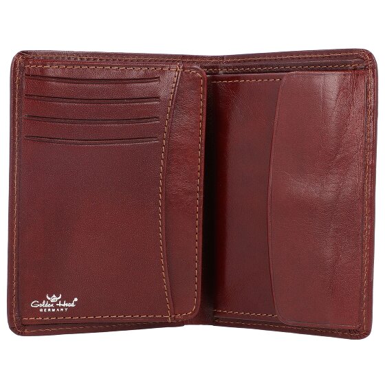 Golden Head Billetera Colorado de cuero RFID 10 cm