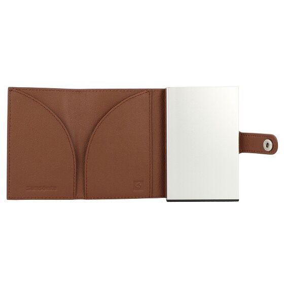 Samsonite Estuche para tarjetas de crédito Alu Fit de cuero RFID 6,5 cm