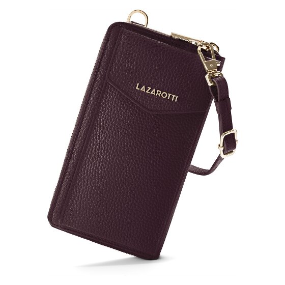 Lazarotti Bologna Cartera de piel con cremallera Funda para teléfono móvil Piel 19 cm