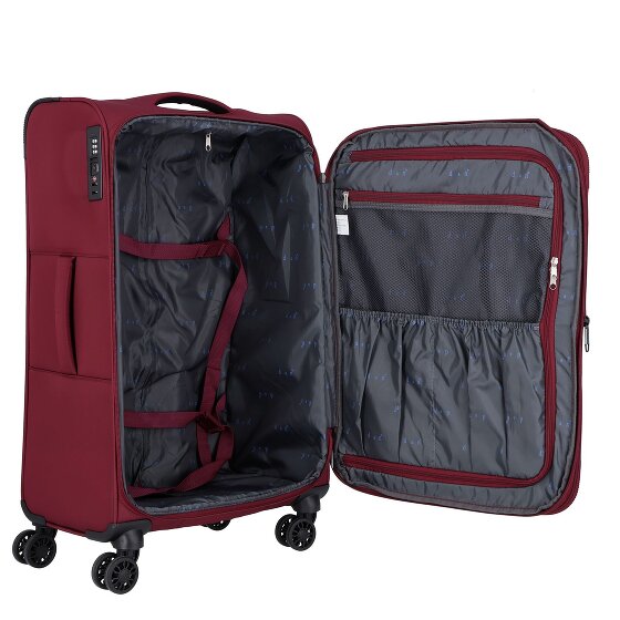 d&n Travel Line 9504 4 ruedas Juego de maletas 3 piezas con pliegue de expansión