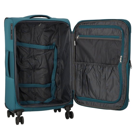 d&n Travel Line 9504 4 ruedas Juego de maletas 3 piezas con pliegue de expansión