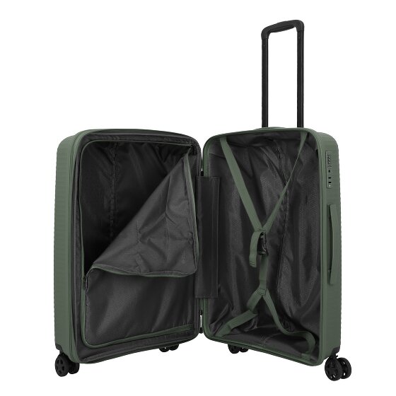 Travelite Air Stripe 4 ruedas Juego de maletas 3 piezas con pliegue de expansión