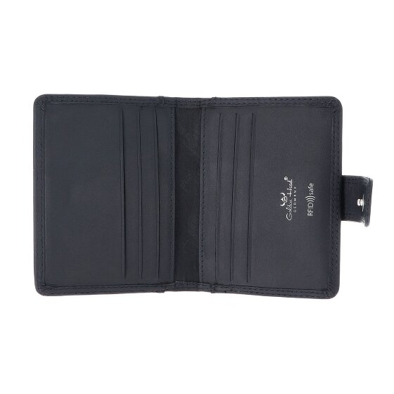 Golden Head Polo Estuche para tarjetas de crédito Bloqueo RFID Piel natural 8 cm