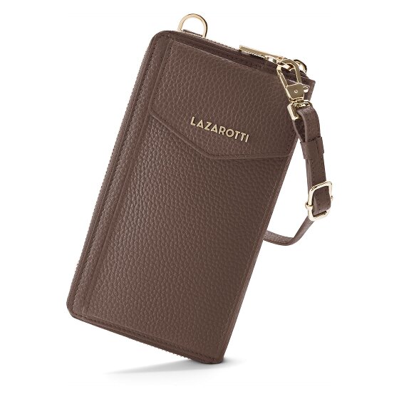Lazarotti Bologna Cartera de piel con cremallera Funda para teléfono móvil Piel 19 cm