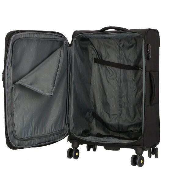 d&n Travel Line 9704 4 ruedas Juego de maletas 3 piezas con pliegue de expansión