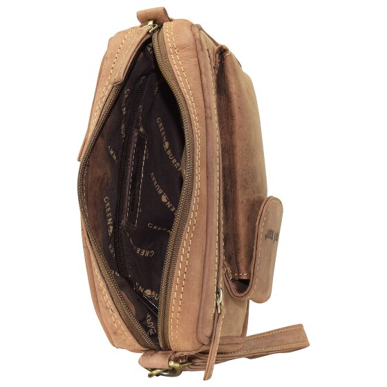 Greenburry Bolso de cuero para hombre vintage de 22 cm