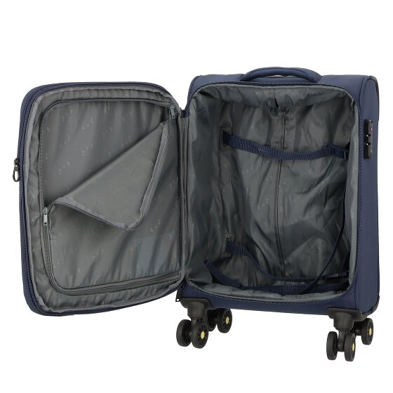 d&n Travel Line 9704 4 ruedas Carro de la cabina S 55 cm con pliegue de expansión