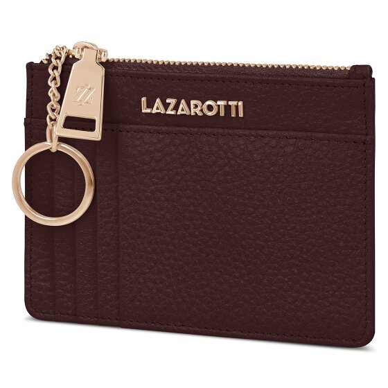 Lazarotti Estuche para llaves de piel Bolonia 11,5 cm con compartimento para etiqueta de aire