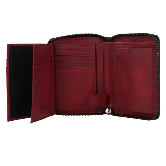 Greenburry Destressed Cartera Protección RFID Piel 13 cm