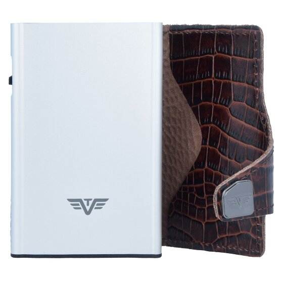 Tru Virtu Funda para tarjetas de crédito Click & Slide Cartera de piel RFID 6,5 cm