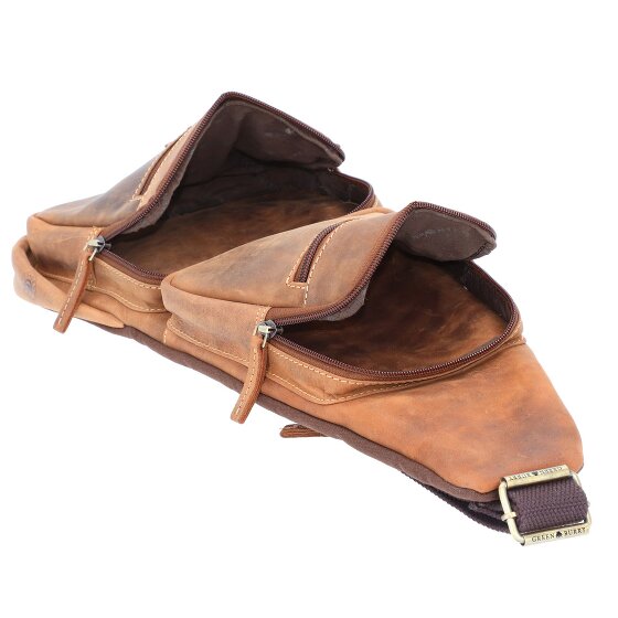 Greenburry Bolsa de hombro vintage de cuero de 20 cm