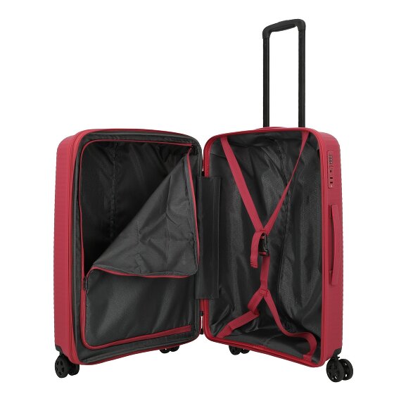 Travelite Air Stripe 4 ruedas Juego de maletas 3 piezas con pliegue de expansión