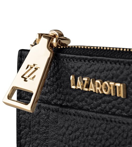 Lazarotti Bolonia Llavero de cuero Tarjetero de cuero de 11,5 cm con compartimento para etiqueta de aire