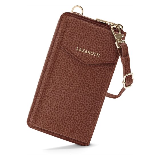 Lazarotti Bologna Cartera de piel con cremallera Funda para teléfono móvil Piel 19 cm
