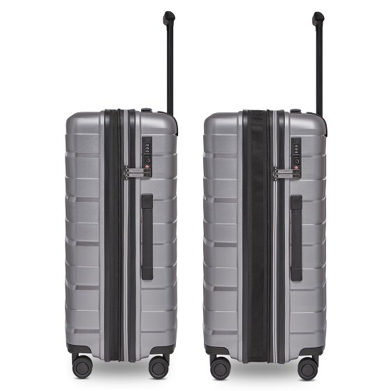 Bergpfeil Trolley de viaje de 4 ruedas M 66 cm con pliegue de expansión