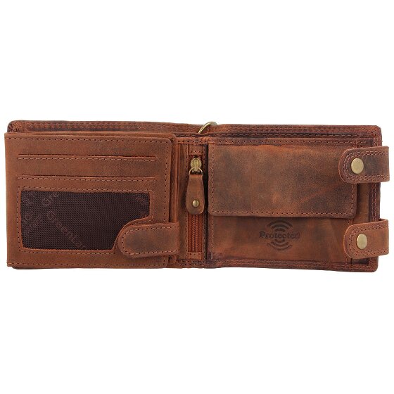 Greenland Nature Billetera Montenegro de cuero RFID 12 cm