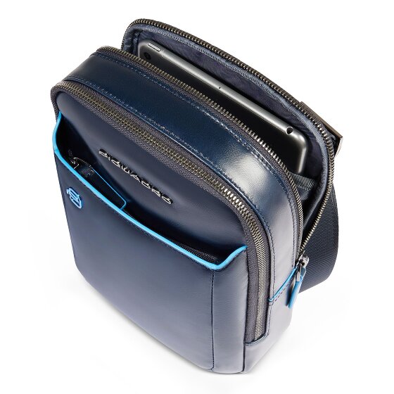 Piquadro Blue Square Bolsa de hombro Mini Bag Piel 17 cm