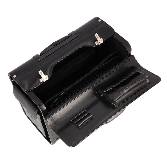 Dermata 2 ruedas Carro piloto Piel 39 cm Compartimento para el portátil