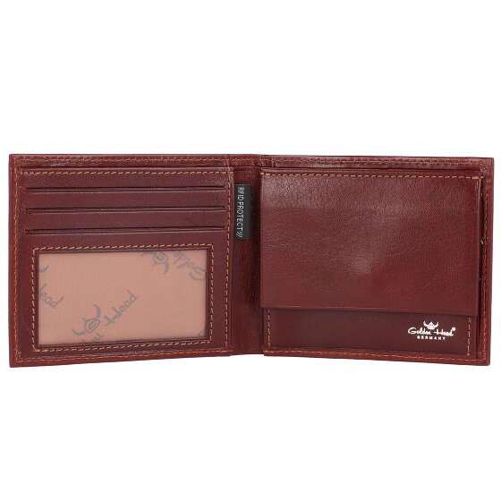 Golden Head Billetera Colorado de cuero RFID 11 cm