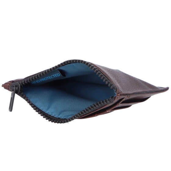 Piquadro Estuche para tarjetas de crédito Harper de cuero 12 cm