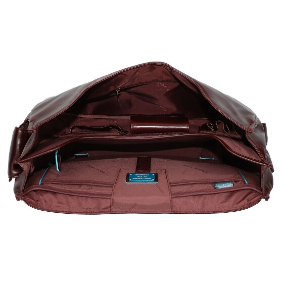 Piquadro Maletín azul cuadrado I Piel 44 cm Compartimento para portátil