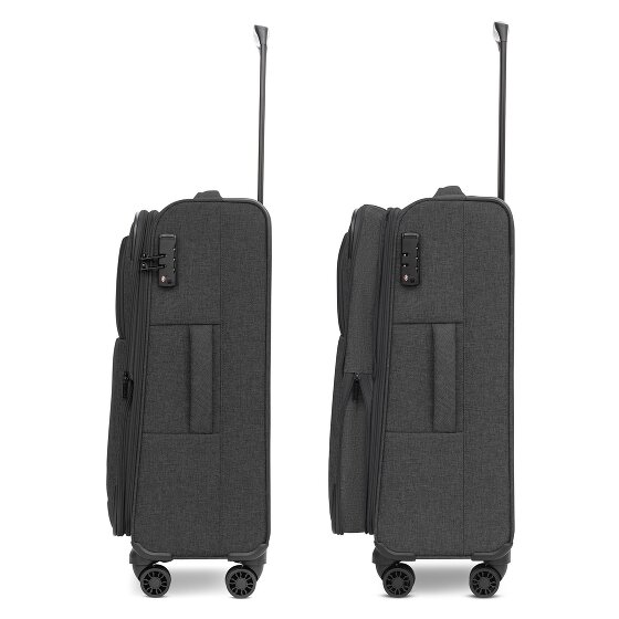 Redolz Essentials 12 THREE SET 4 ruedas Set de maletas 3 piezas Con fuelle expandible