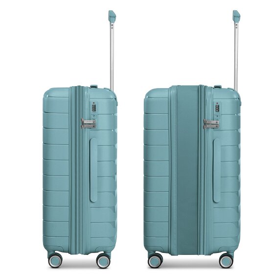 Franky London 4 ruedas Juego de maletas 3 piezas con pliegue de expansión