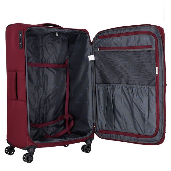 d&n Travel Line 9504 4 ruedas Carrito L 76 cm con pliegue de expansión