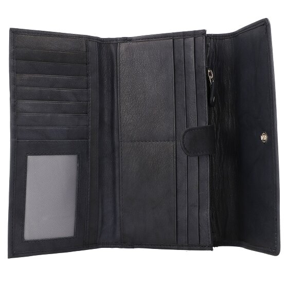 Greenburry Billetera básica de cuero RFID 19 cm