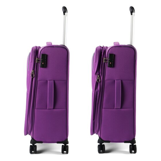 American Tourister Air Wave 4 ruedas Juego de maletas 3 piezas con pliegue de expansión