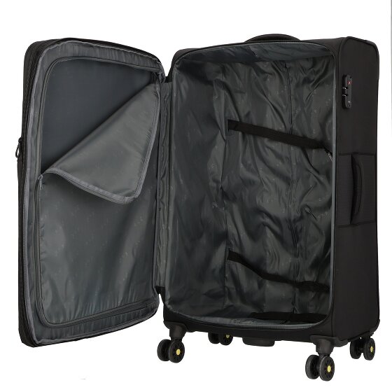 d&n Travel Line 9704 4 ruedas Carrito L 78 cm con pliegue de expansión