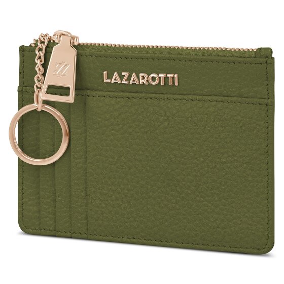 Lazarotti Estuche para llaves de piel Bolonia 11,5 cm con compartimento para etiqueta de aire