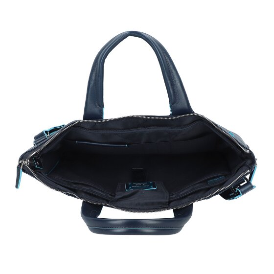 Piquadro Maletín cuadrado azul Piel 42 cm Compartimento para portátil