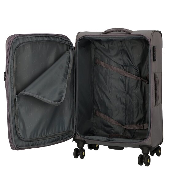 d&n Travel Line 9704 4 ruedas Set de maletas 3 piezas Con fuelle expandible