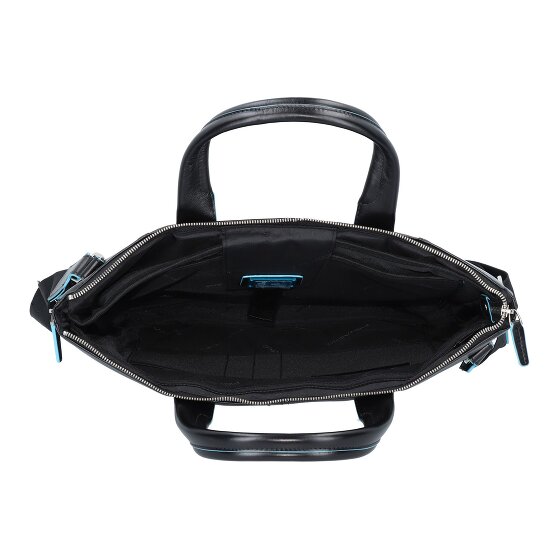 Piquadro Maletín cuadrado azul Piel 42 cm Compartimento para portátil