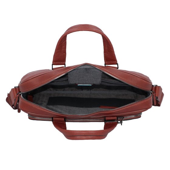 Piquadro Maletín cuadrado negro Piel 40 cm Compartimento para portátil