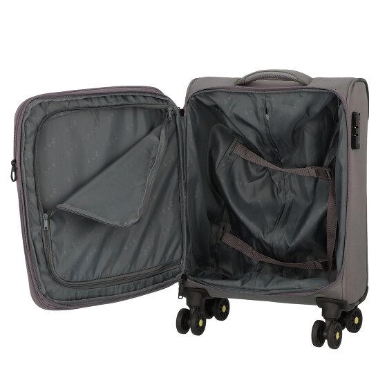 d&n Travel Line 9704 4 ruedas Carro de la cabina S 55 cm con pliegue de expansión