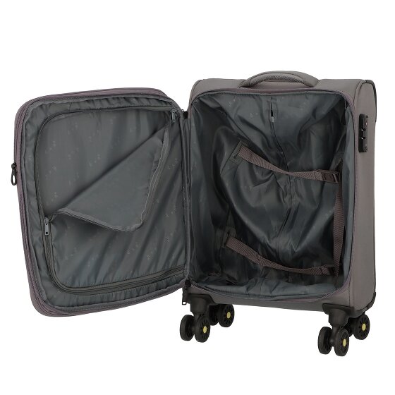 d&n Travel Line 9704 4 ruedas Carro de la cabina S 55 cm con pliegue de expansión