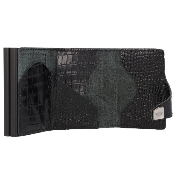 Tru Virtu Funda para tarjetas de crédito Click & Slide Cartera de piel RFID 6,5 cm