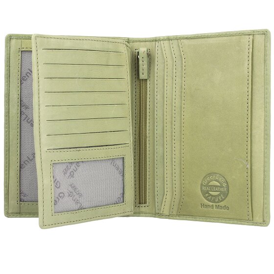 Greenland Nature Funda de color suave para pasaporte de cuero RFID 12 cm