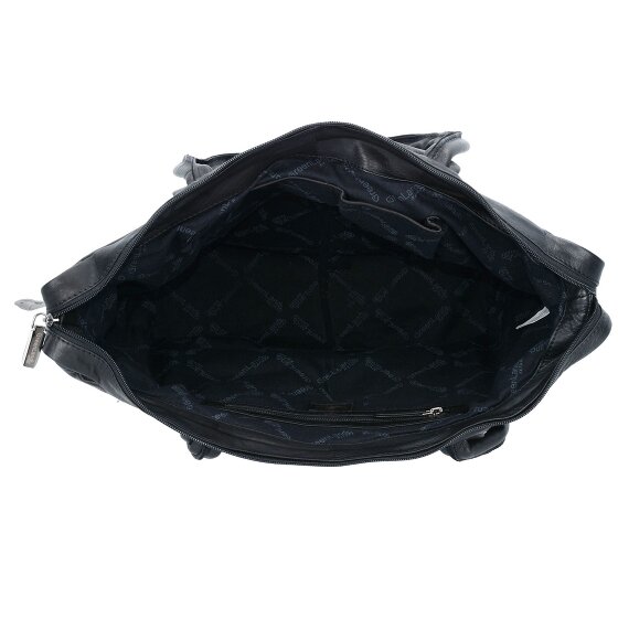 Greenland Nature Bolso shopper de napa negro 33 cm