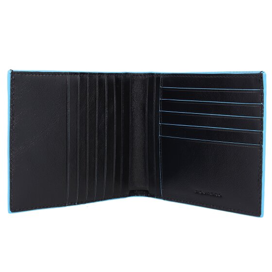Piquadro Estuche cuadrado azul para tarjetas de crédito Piel 12,5 cm