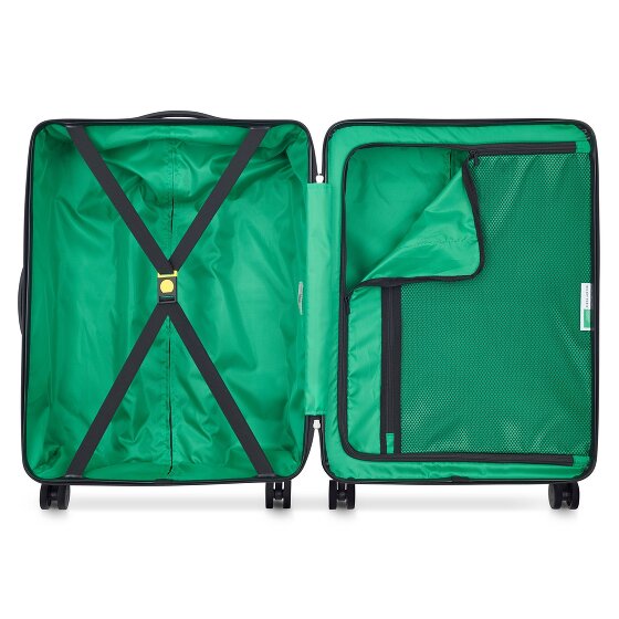 Delsey Paris x United Colors of Benetton Now Juego de maletas rígidas de 4 ruedas de 3 piezas con pliegue extensible