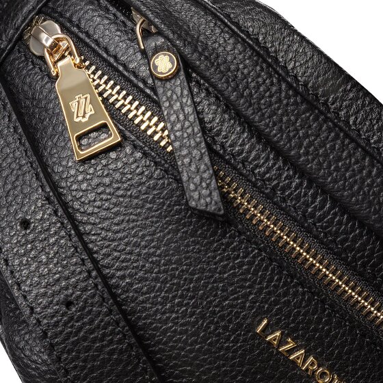 Lazarotti Riñonera de piel Bolonia con doble cremallera Crossbody de piel 25 cm