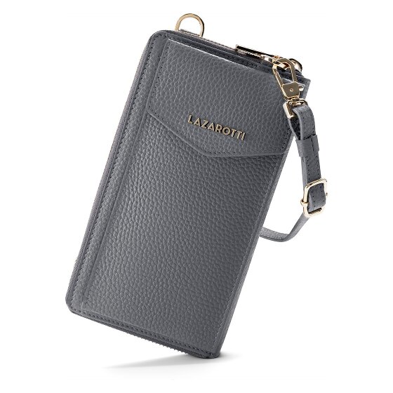 Lazarotti Bologna Cartera de piel con cremallera Funda para teléfono móvil Piel 19 cm