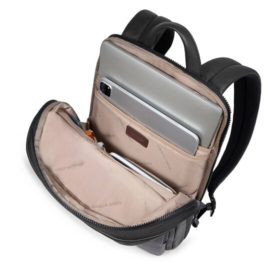 Piquadro Harper Mochila de día Piel 38 cm Compartimento para el portátil