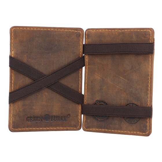 Greenburry Estuche vintage para tarjetas de crédito de cuero de 7 cm