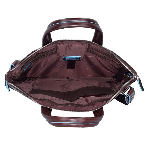 Piquadro Maletín cuadrado azul Piel 42 cm Compartimento para portátil